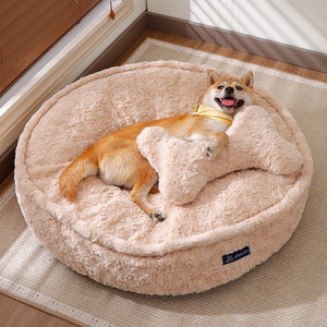 Pet Bed Soft Round Bone Washable