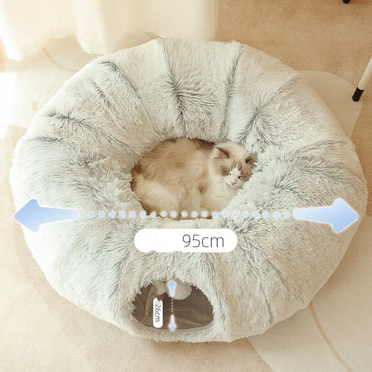 Pet Bed Soft Round Closed Cat Tunnel