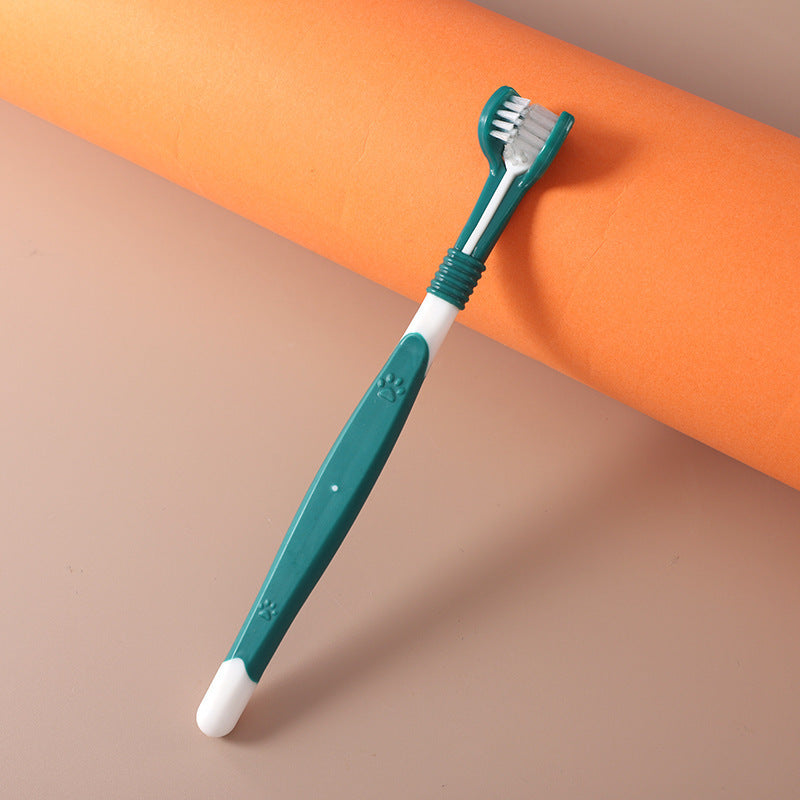 Pet Grooming Toothbrush 3 Side Oral Cleaning