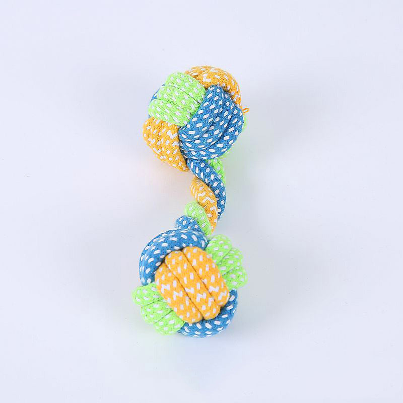Bite-resistant Cotton Rope Teeth Cleaning Rope Knotting Cat And Dog Toy Set