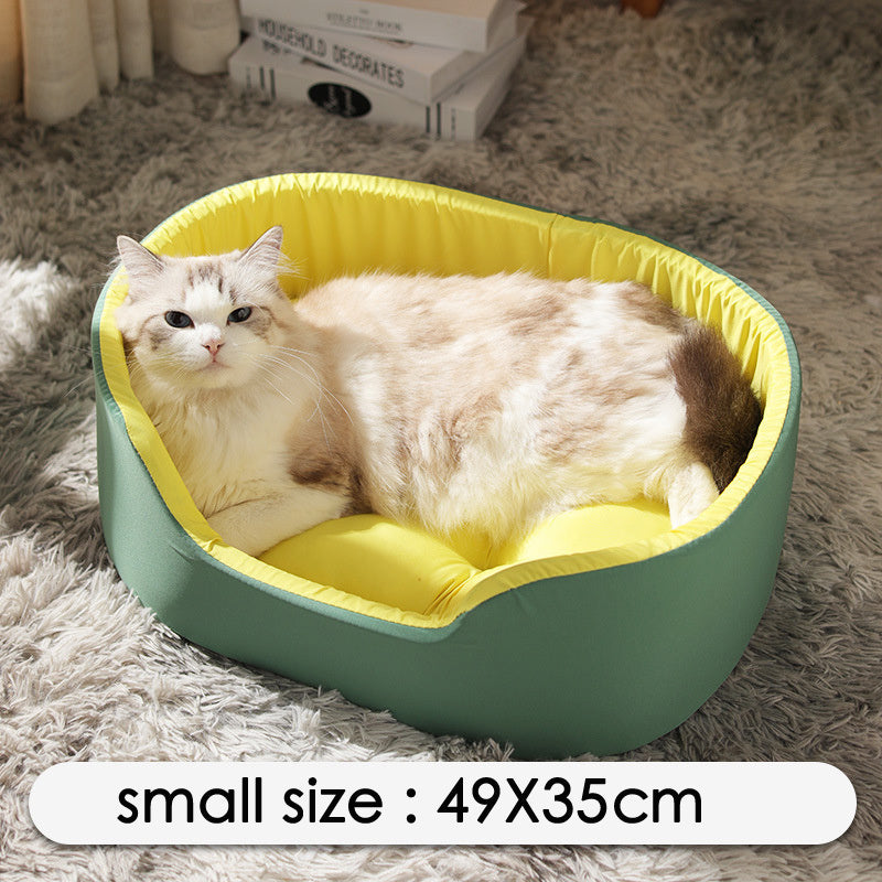 Pet Bed soft Round Oval Bed