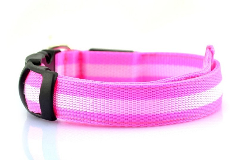 LED Fiber Luminous Pet Collar Dog Ring