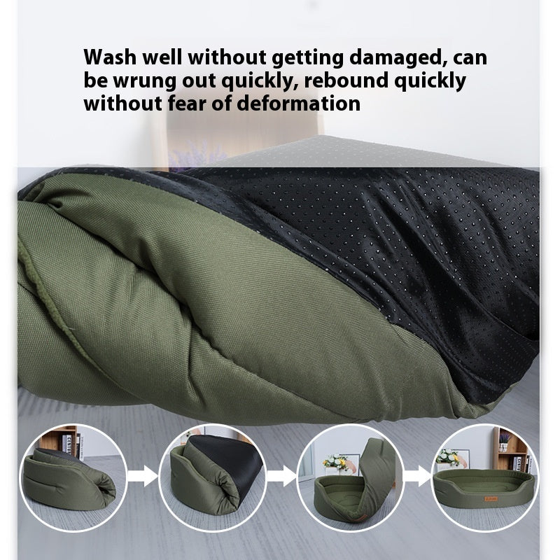 Pet Bed Soft Oxford Oval Washable