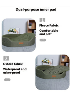 Pet Bed Soft Oxford Oval Washable