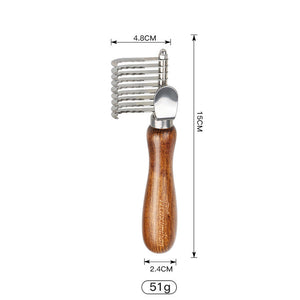 Pet Grooming Comb Solid Wood Antique