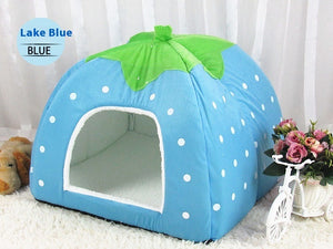 Pet Bed House Soft Fruit Animal Fur