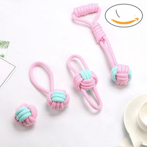 Bite-resistant Cotton Rope Teeth Cleaning Rope Knotting Cat And Dog Toy Set