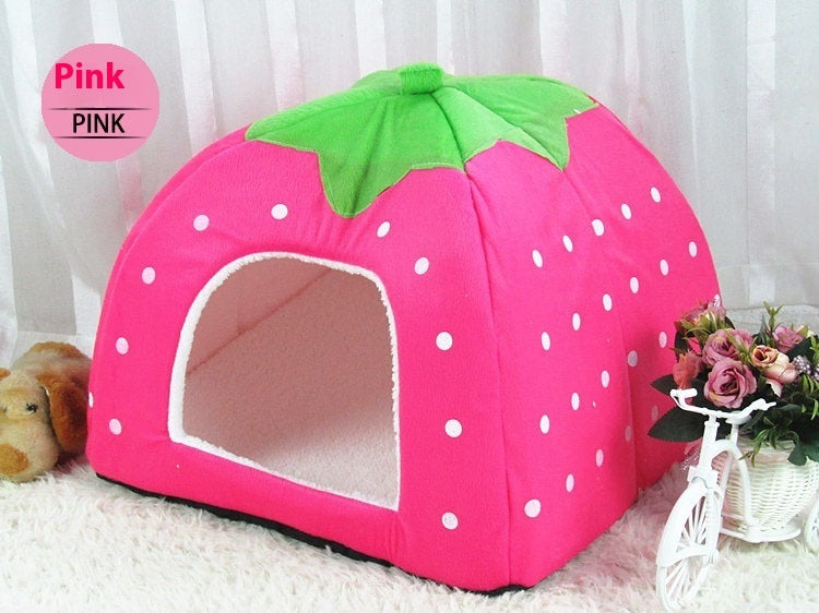 Pet Bed House Soft Fruit Animal Fur