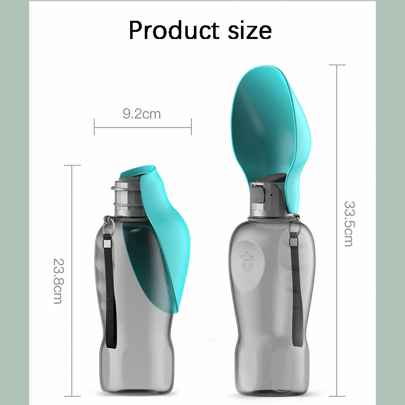 Dogs Water Bottle 800ml Portable Pet Foldable