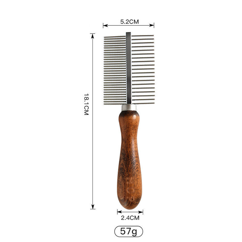 Pet Grooming Comb Solid Wood Antique
