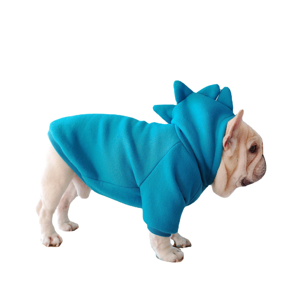 Pet Clothes Blue Spike Hoodie