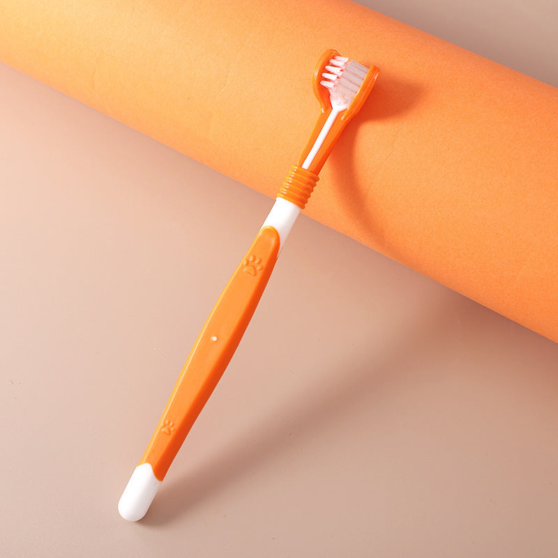 Pet Grooming Toothbrush 3 Side Oral Cleaning