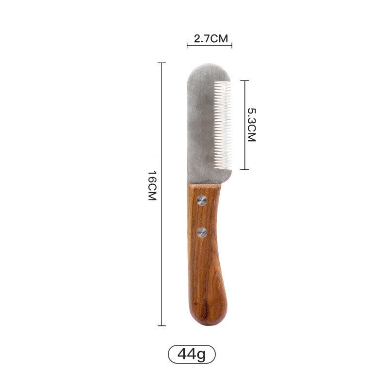 Pet Grooming Comb Solid Wood Antique