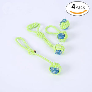 Bite-resistant Cotton Rope Teeth Cleaning Rope Knotting Cat And Dog Toy Set