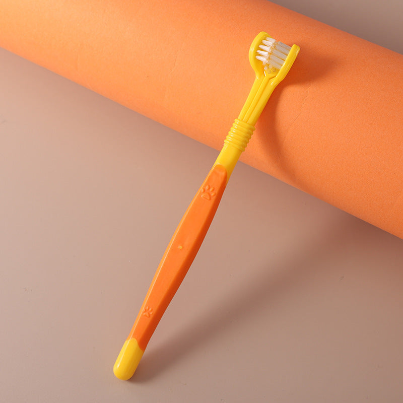 Pet Grooming Toothbrush 3 Side Oral Cleaning