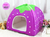 Pet Bed House Soft Fruit Animal Fur