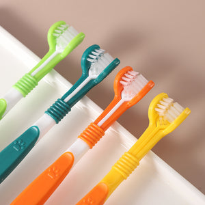 Pet Grooming Toothbrush 3 Side Oral Cleaning