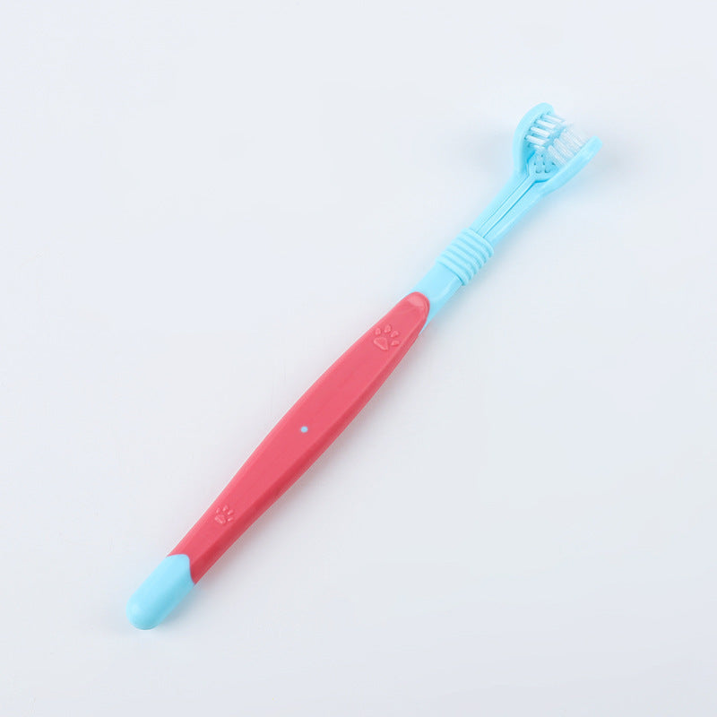 Pet Grooming Toothbrush 3 Side Oral Cleaning