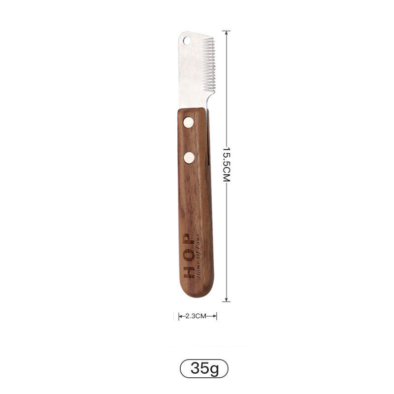 Pet Grooming Comb Solid Wood Antique