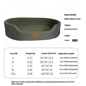 Pet Bed Soft Oxford Oval Washable