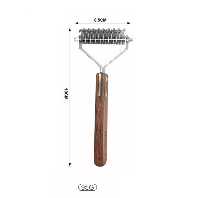 Pet Grooming Comb Solid Wood Antique