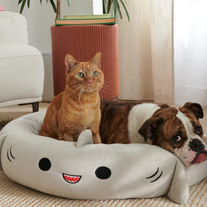 Pet Bed Cartoon Round Soft Cushion